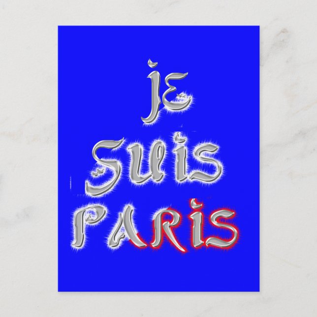 Carte Postale Je Suis Paris Art Print (Devant)