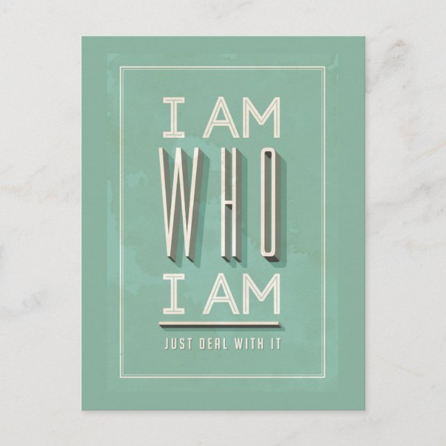 Carte Postale Je Suis Qui Je Suis (Devant)