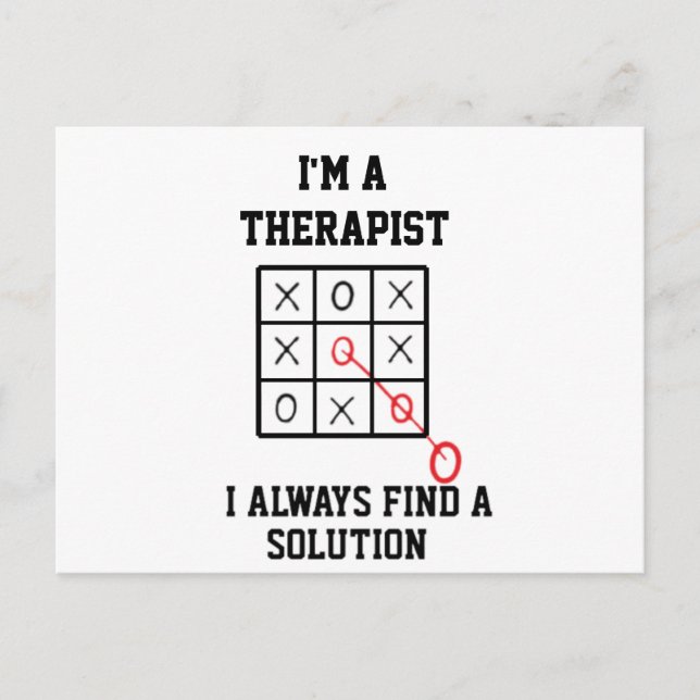 Carte Postale Je Suis Thérapeute Je Trouve Toujours Une Solution (Devant)
