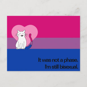 Carte Postale Je suis toujours un chat bisexuel avec un drapeau