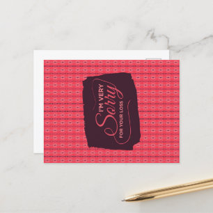 Carte Postale Je suis très désolé pour votre perte chaîne vertic