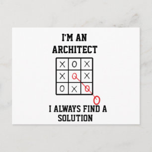 Carte Postale Je suis un architecte, je trouve toujours une solu