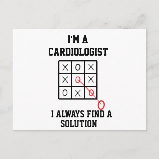 Carte Postale Je suis un cardiologue, je trouve toujours une sol (Devant)