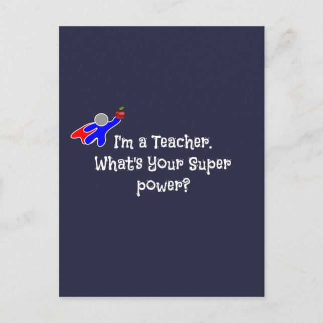 Carte Postale Je suis un humour d'enseignant (Devant)