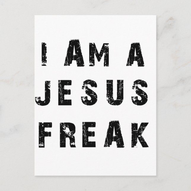 Carte Postale Je suis un Jésus Freak (Devant)