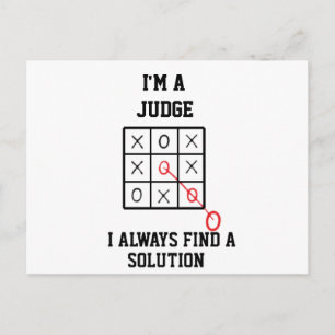Carte Postale Je suis un juge, je trouve toujours une solution  