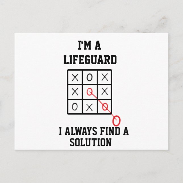 Carte Postale Je Suis Un Lifeguard Je Trouve Toujours Une Soluti (Devant)