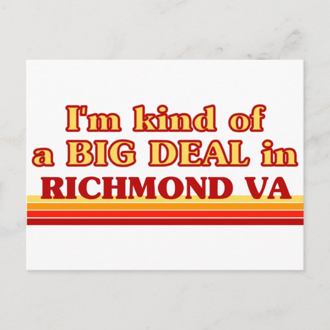 Carte Postale Je suis un peu une AFFAIRE à Richmond (Devant)