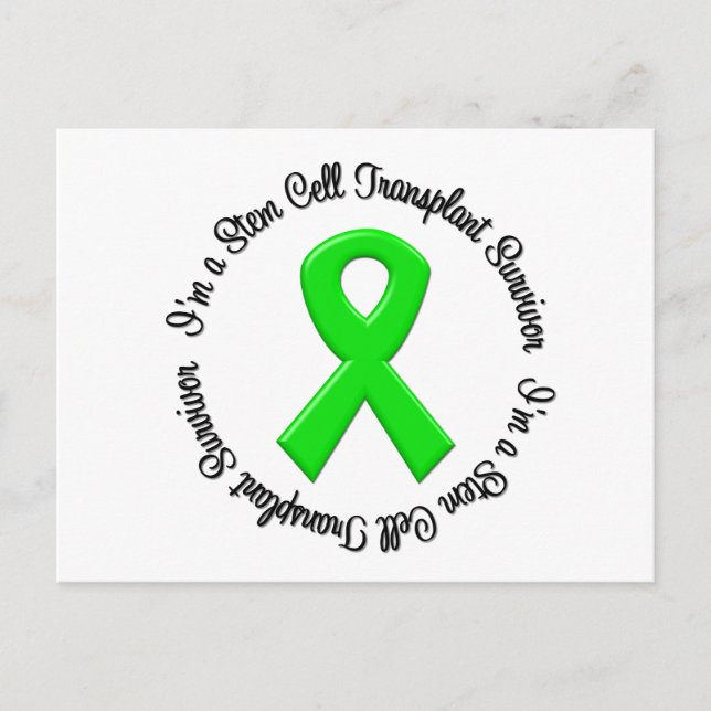 Carte Postale Je suis un survivant de la transplantation de cell (Devant)