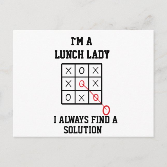 Carte Postale Je suis une dame de cantine, je trouve toujours un (Devant)