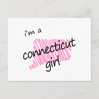Carte Postale Je suis une fille du Connecticut