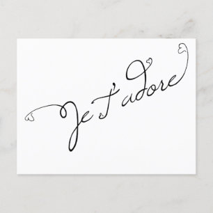 Carte Postale Je t'adore