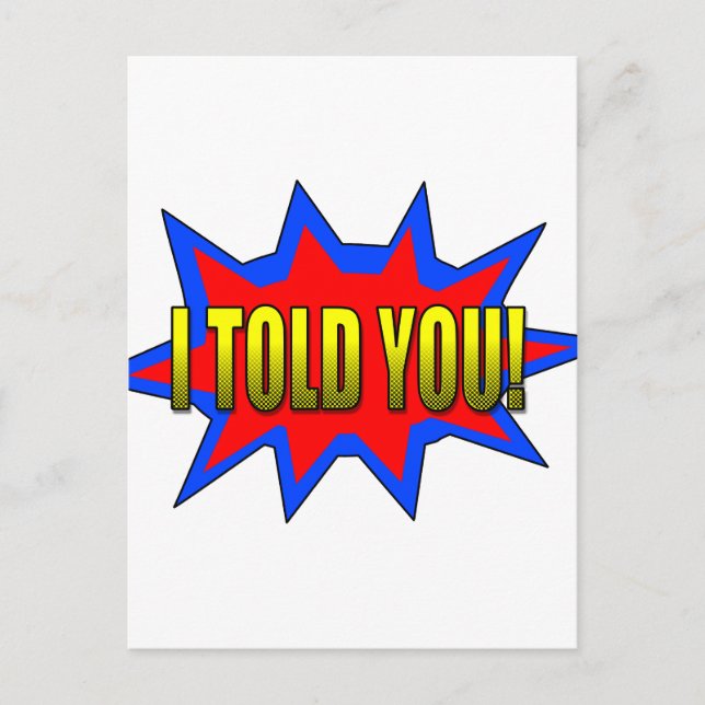 Carte Postale Je T'Ai Dit (Devant)