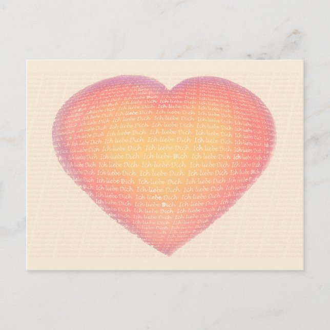 Carte Postale Je t'aime (Devant)