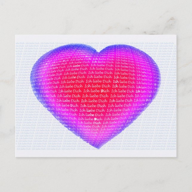 Carte Postale Je t'aime (Devant)