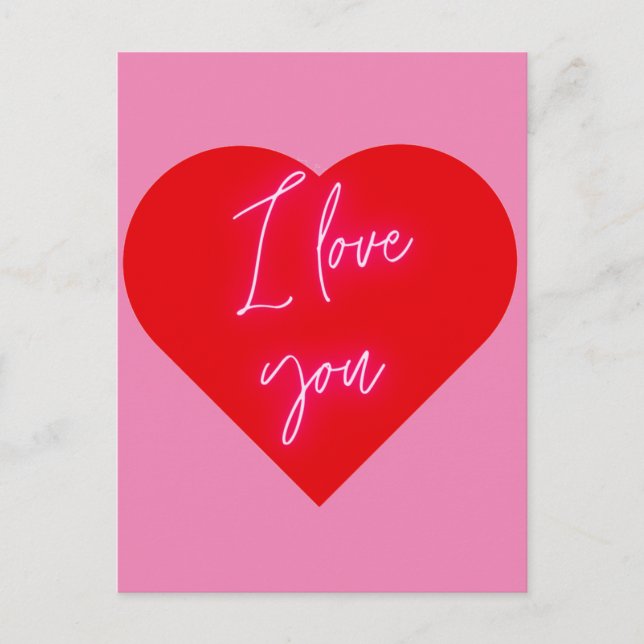 Carte Postale Je t'aime (Devant)