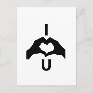 Carte Postale Je T'Aime (Avec Des Signes À La Main)