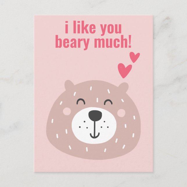 Carte Postale Je T'Aime Beaucoup De Méfiez-Vous ! Cute salle de  (Devant)