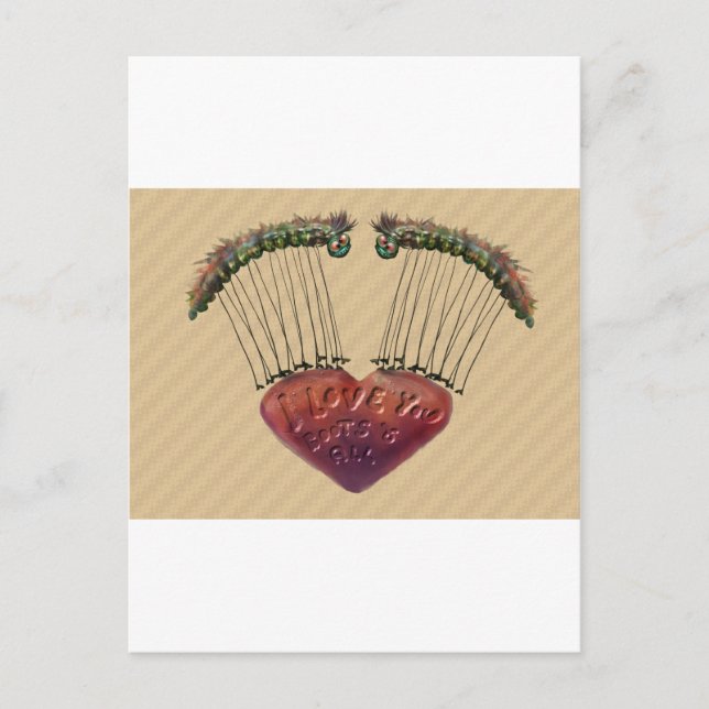 Carte Postale Je t'aime bottes et tout (Devant)