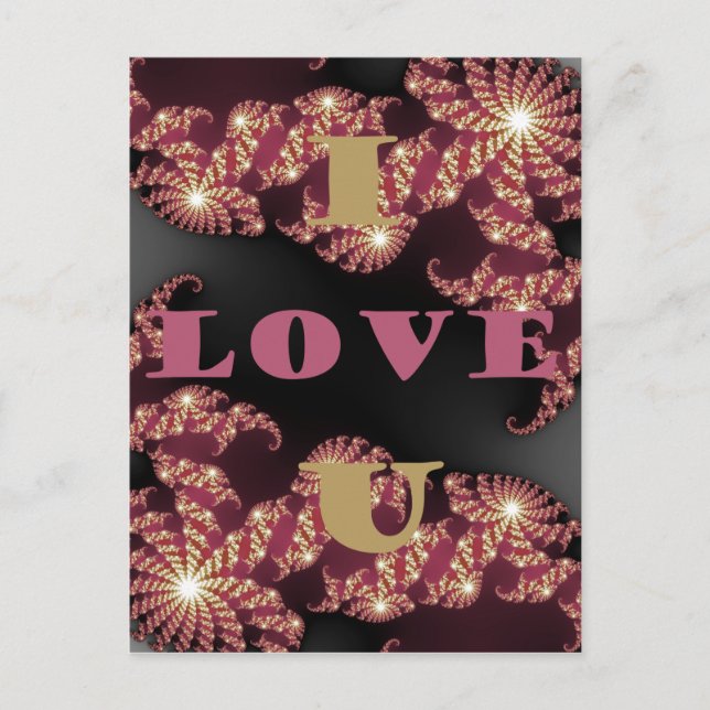 Carte Postale Je T'Aime Chérie (Devant)