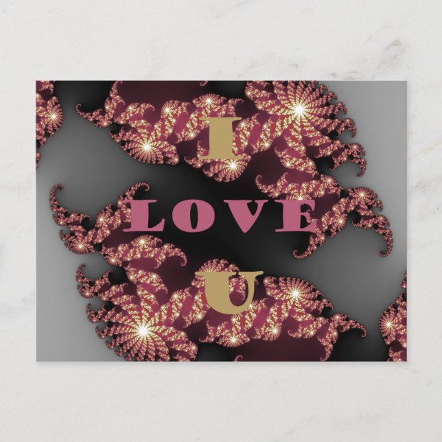 Carte Postale Je t'aime d'ici jusqu'aux galaxies (Devant)