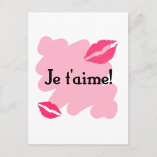 Carte Postale Je t'aime ! - Français Je vous aime