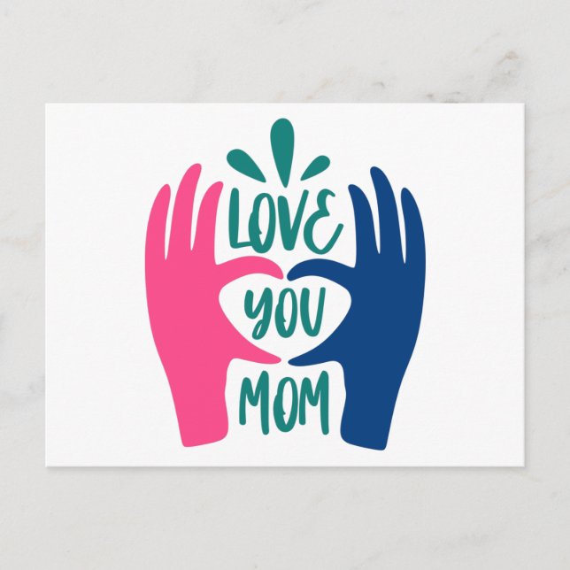 Carte Postale Je t'aime maman (Devant)