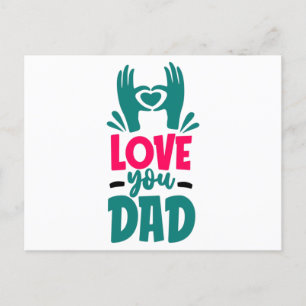 Carte Postale Je t'aime Papa