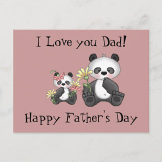 Carte Postale Je t'aime papa ! Bonne Fête des pères