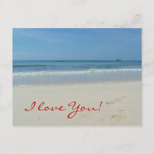 Carte Postale Je T'Aime Plage