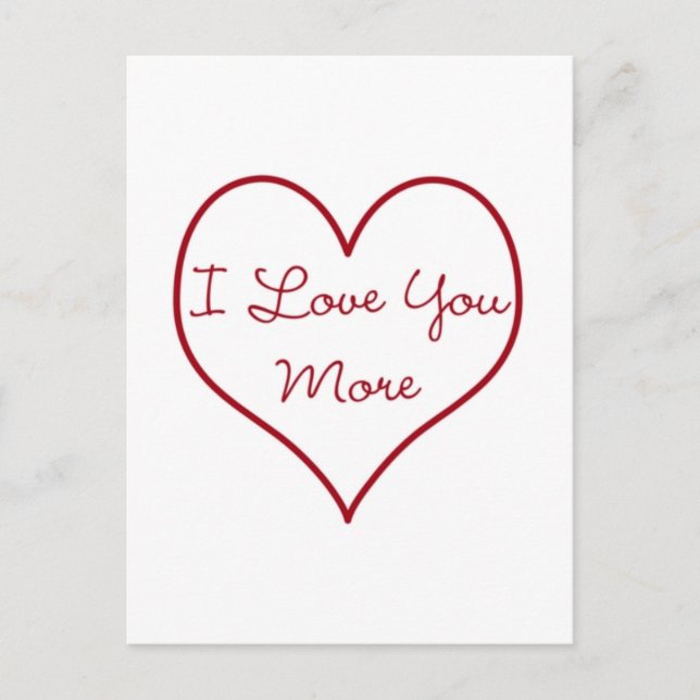 Carte Postale Je t'aime plus (Devant)