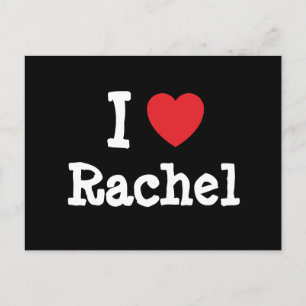 Carte Postale Je t'aime Rachel T-Shirt cœur