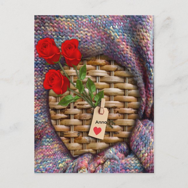 Carte Postale Je t'aime sur la Lune et de retour (Devant)