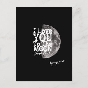 Carte Postale Je T'Aime Sur La Lune Et De Retour