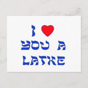 Carte Postale Je t'aime un Latke