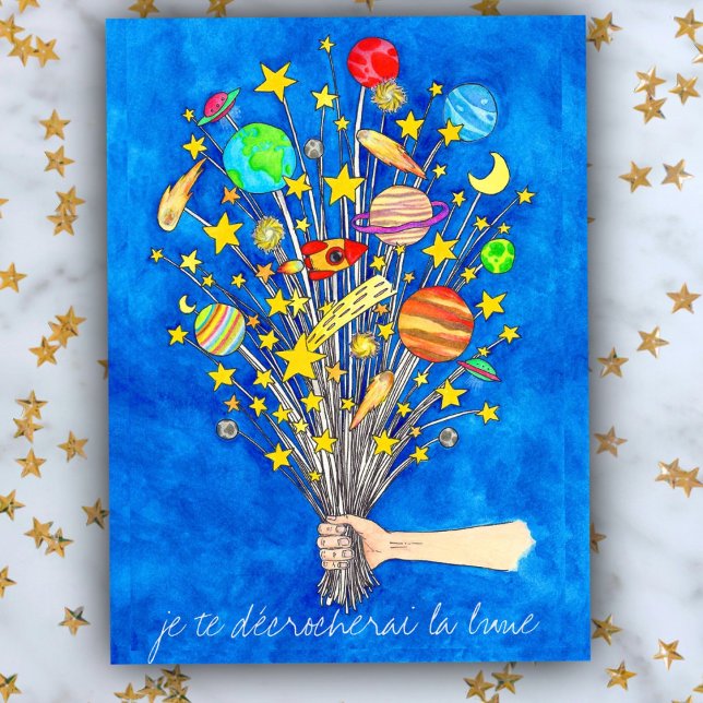 Carte postale Je te décrocherai la lune par Nicole (Créateur téléchargé)
