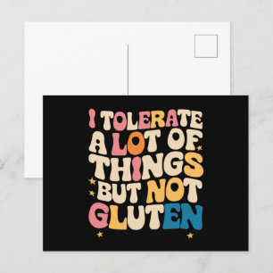Carte Postale Je Tolère Beaucoup De Choses Mais Pas De Gluten