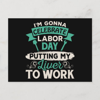 Carte Postale Je vais célébrer la fête du travail