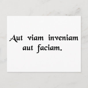 Carte Postale Je vais soit trouver un moyen, soit en faire un