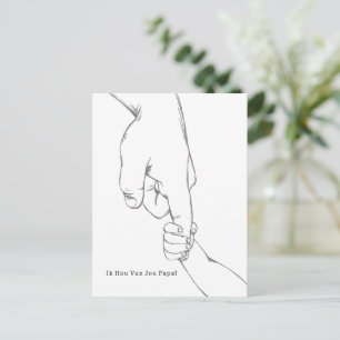 Carte Postale Je veux dire Van Jou Papa Lijn Schéma des mains de
