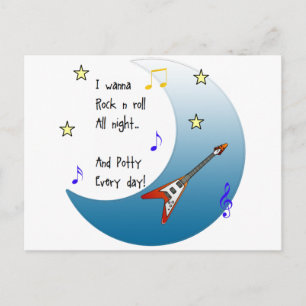 Carte Postale Je veux faire du rock n roll toute la nuit