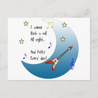 Carte Postale Je veux faire du rock n roll toute la nuit