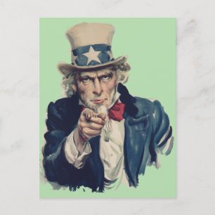 Carte Postale Je Veux Que Tu   Poster de recrutement Oncle Sam A