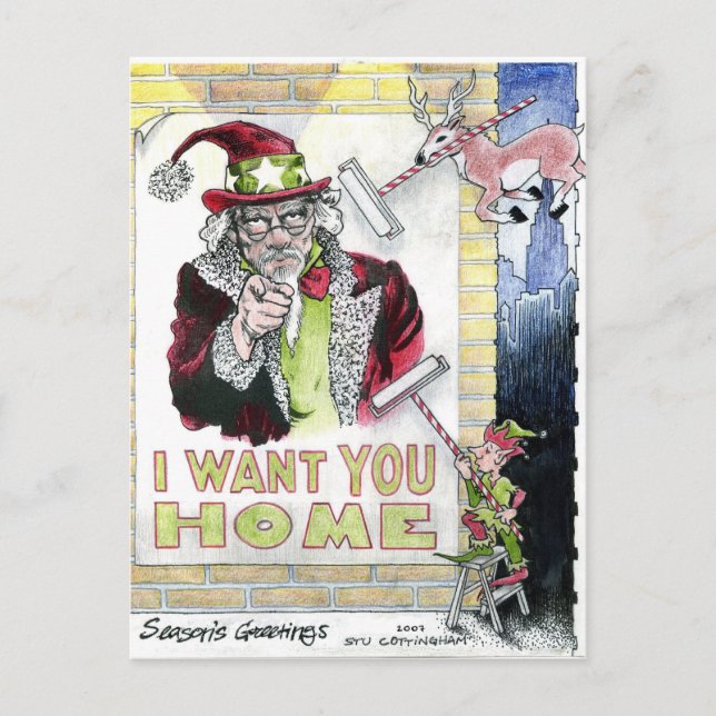 Carte Postale Je Veux Que Vous Soyez Chez Vous (Devant)