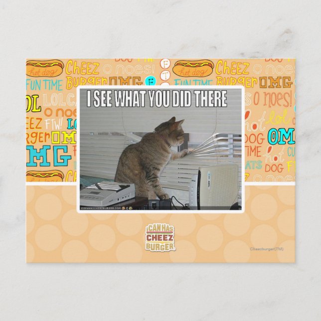 Carte Postale Je vois ce que tu as fait là-bas (Devant)