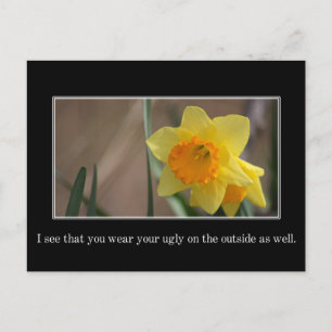 Carte Postale Je vois que ton laid est à la fois intérieur et ex