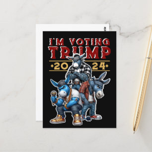 Carte Postale JE VOTE pour TRUMP 2024