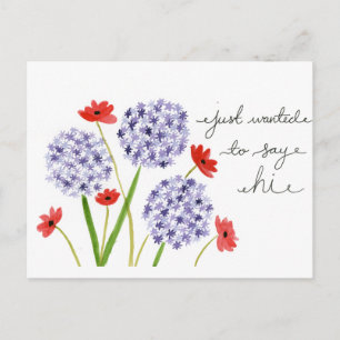 Carte Postale Je voulais juste dire Salut