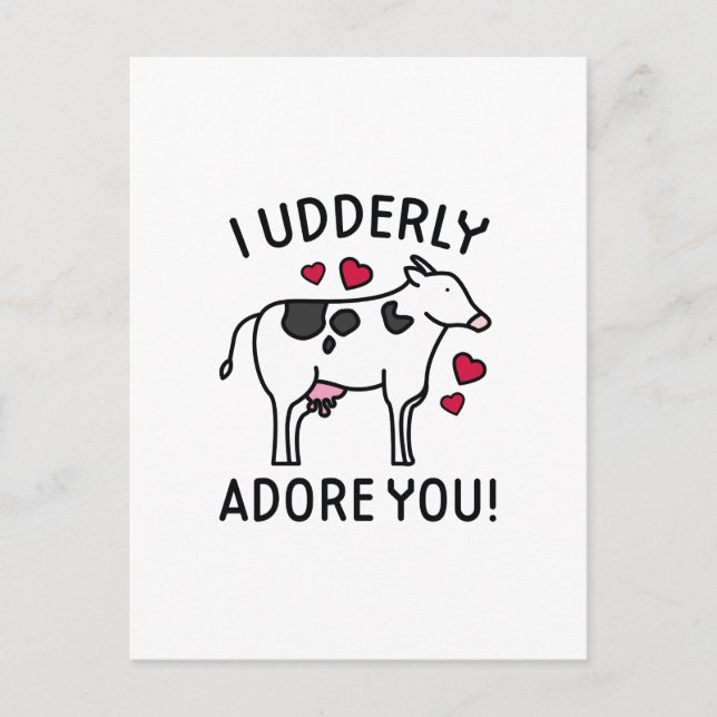 Carte Postale Je Vous Adore (Devant)