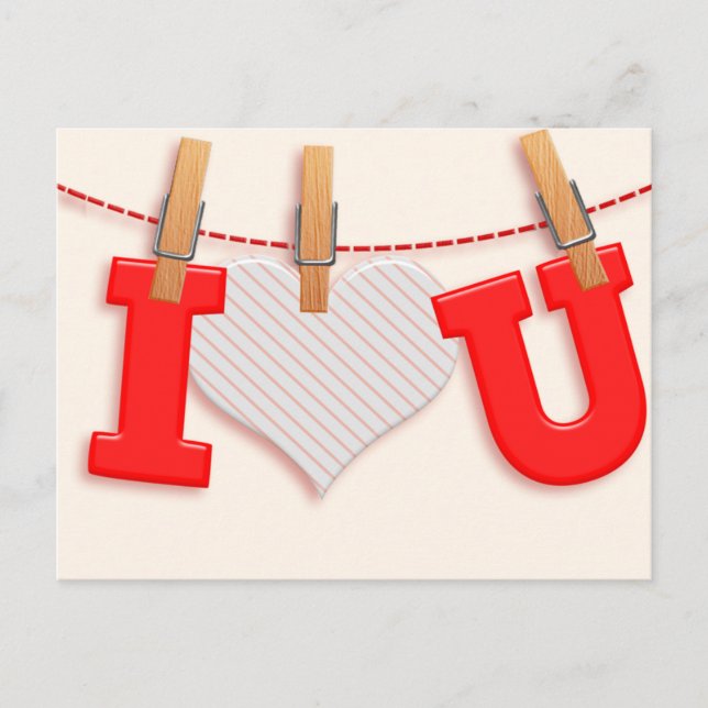 Carte Postale Je vous coeur Platon Valentine (Devant)